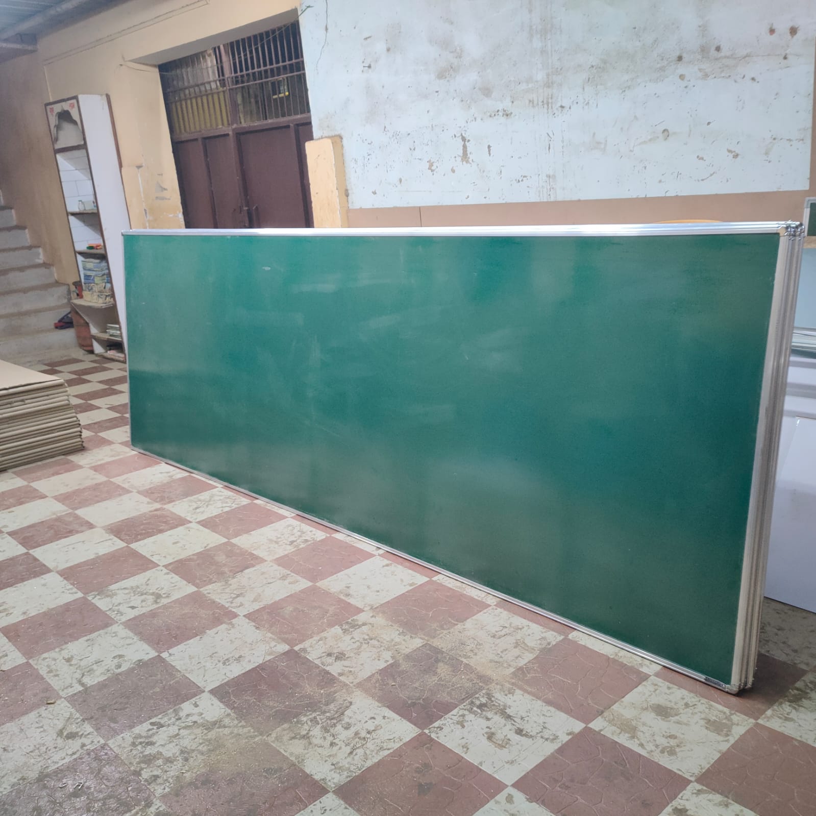A bright classroom fitted with an Evershine green board in Bhilai